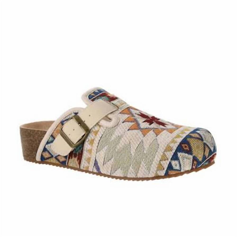 NEW DIRTY LAUNDRY women's magnolias tapestry clog in stone
